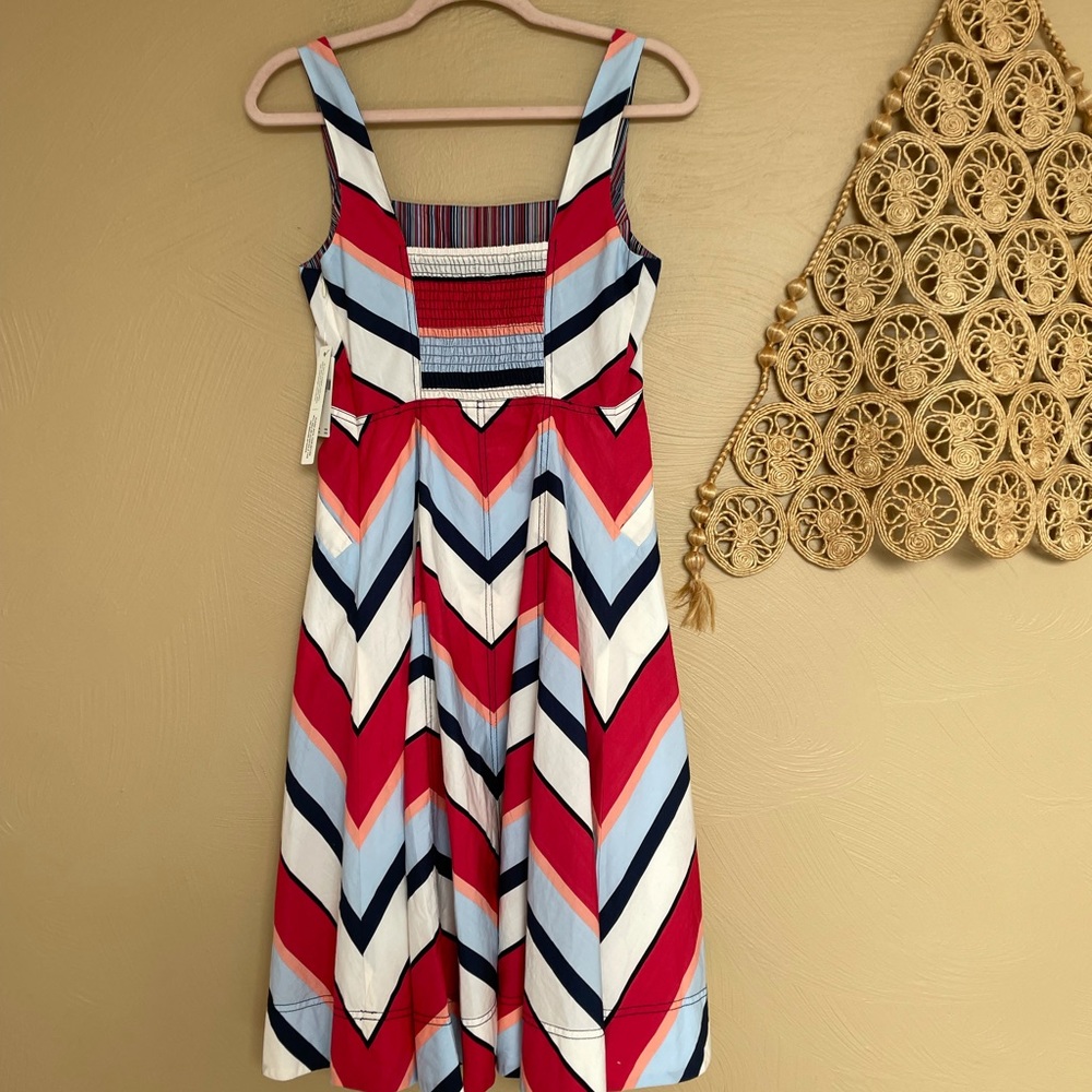 Anthropologie Maeve Chevron Striped Sleeveless Dress, Sundress, NWT, Sz 4 - Picture 2 of 15